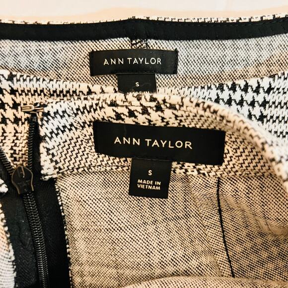 Ann Taylor Houndstooth Sleeve Top Faux Wrap Skirt Set Size S Small NEW - Picture 3 of 9
